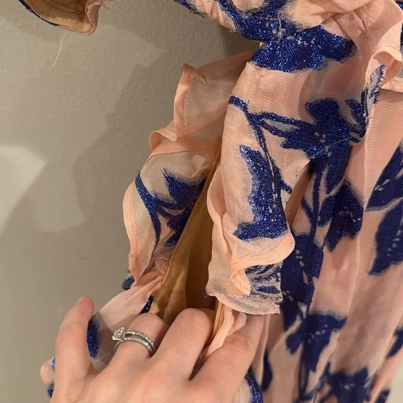 Not So Serious by Pallavi Mohan Ruffled High-Low Dress large petite - Picture 7 of 9